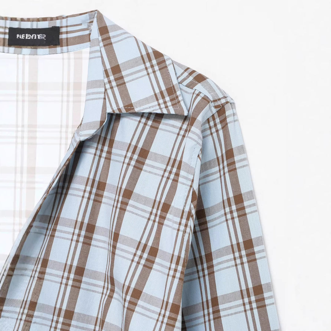 Damen Wickelbluse mit Knoten-Detail und klassischem Hemdkragen Nord Taschen