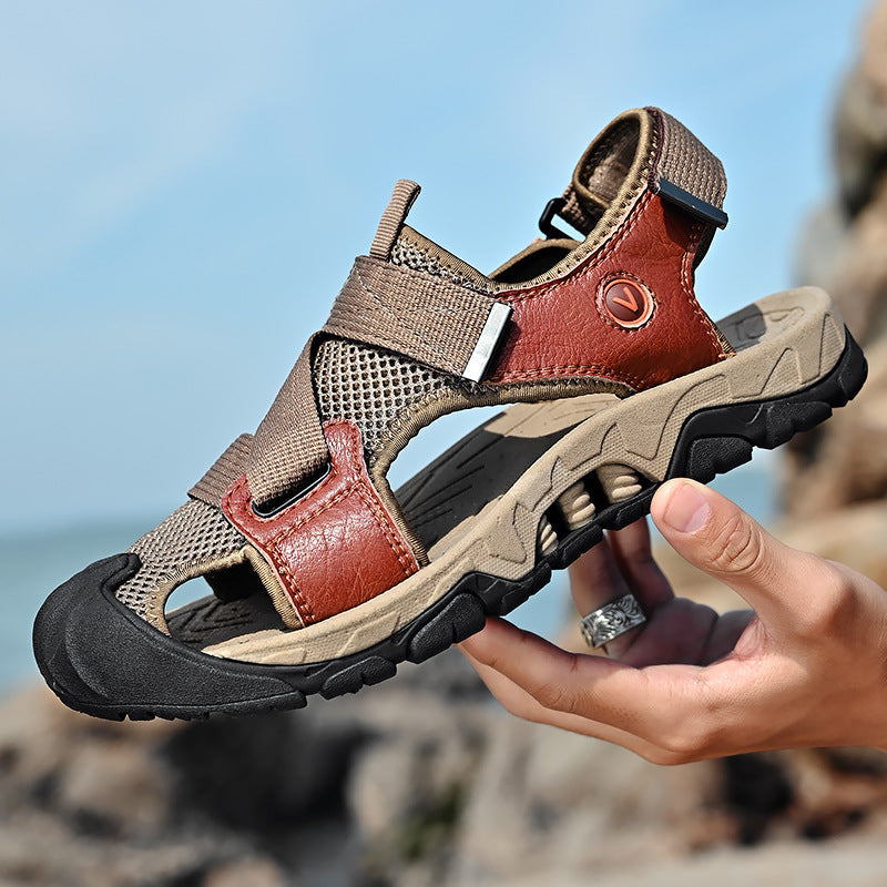 Herren Sportliche Outdoor-Sandalen mit rutschfester Sohle und individuell verstellbaren Riemen Nord Taschen