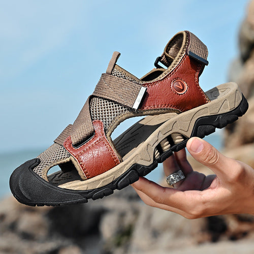 Herren Sportliche Outdoor-Sandalen mit rutschfester Sohle und individuell verstellbaren Riemen Nord Taschen