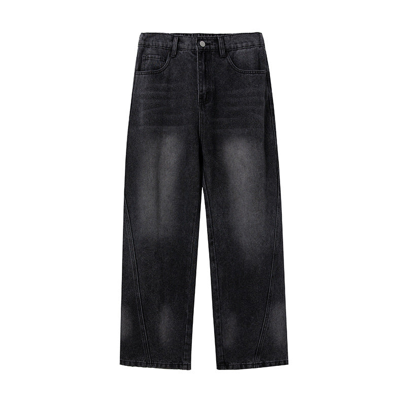Split-Design-Jeans für Herren in Used-Optik