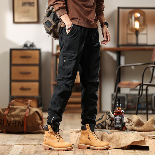Herren Cargo-Jogginghose mit Multifachtaschen und elastischen Bündchen Nord Taschen