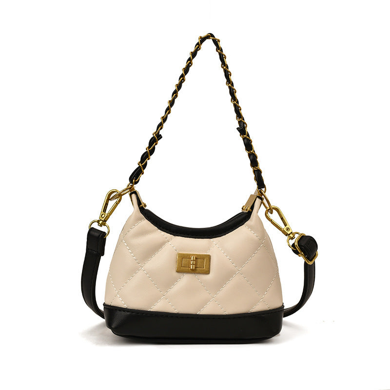 Damen Hobo-Tasche mit elegantem gestepptem Design und luxuriösen Goldakzenten Nord Taschen