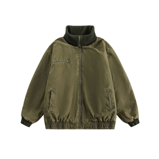 Unisex Oversize-Bomberjacke mit hohem Rippkragen und elastischem Saum Nord Taschen