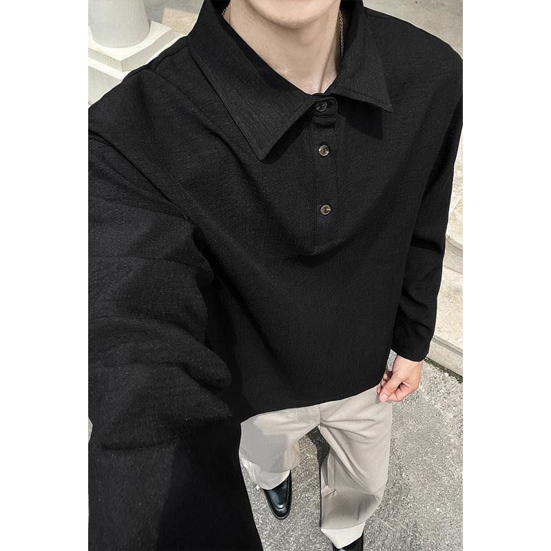 Herren Lässiger Polo-Pullover mit Stehkragen Nord Taschen