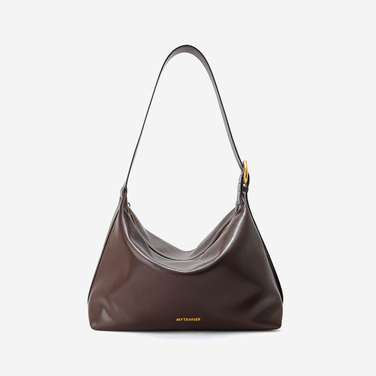 Damen Hobo Tasche aus luxuriösem Glattleder mit goldenen Akzenten Nord Taschen