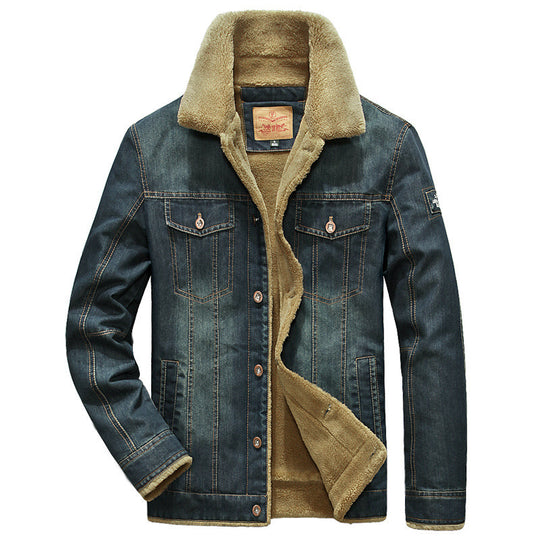 Herren Denimjacke mit kuscheligem Fleecefutter Nord Taschen
