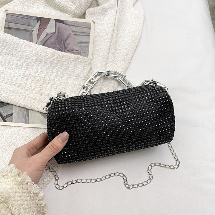 Damen Designer Handtasche mit glänzendem Obermaterial Nord Taschen