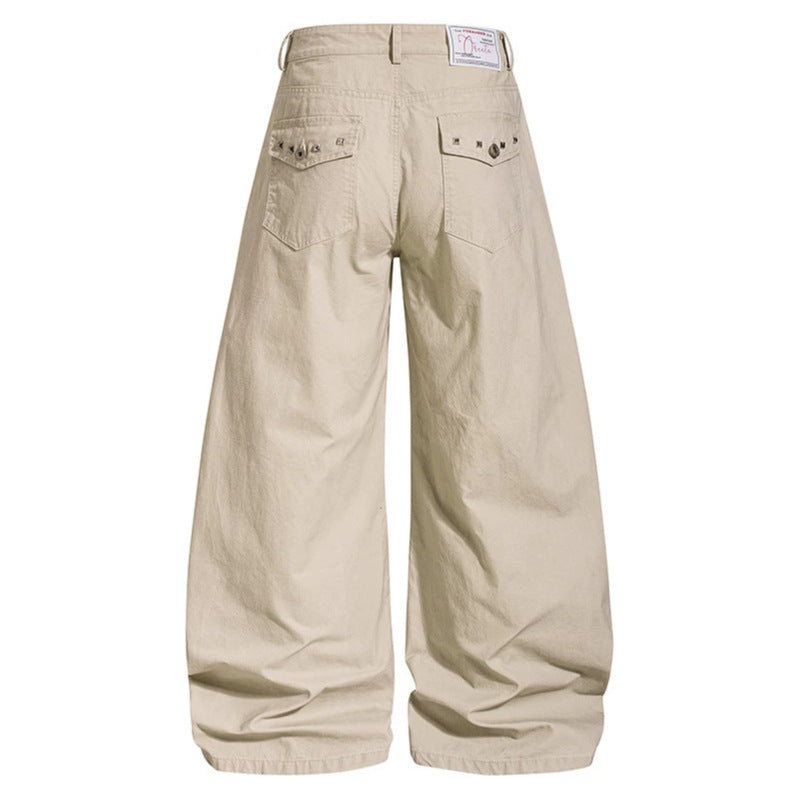 Damen Weite Culotte‑Hose mit hohem Bund, Taschen‑Details und markanten Teilungsnähten Nord Taschen
