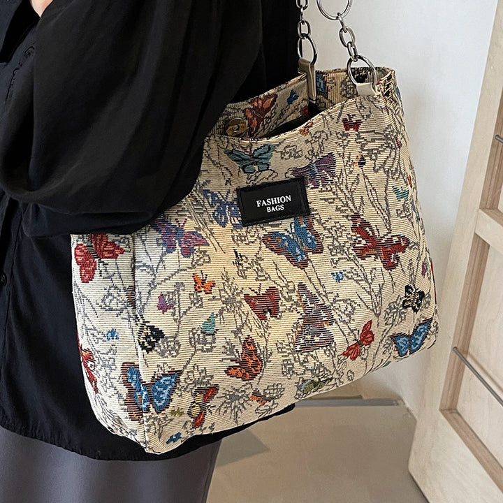 Damen Tragetasche mit floralem Design und strapazierfähiger Baumwolle Nord Taschen