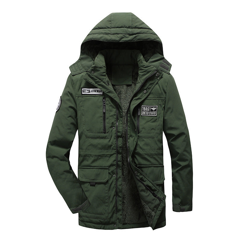 Herren Thermo-Fieldparka mit Sherpa-Innenfutter, Multifunktions‑Taschen und Kapuze Nord Taschen