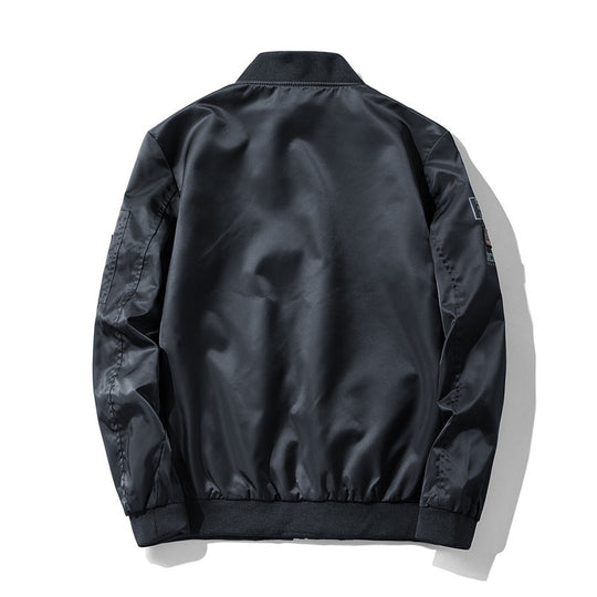Herren Piloten-Bomberjacke im Aviator-Look mit Patch‑Applikationen und windabweisendem Nylon Nord Taschen