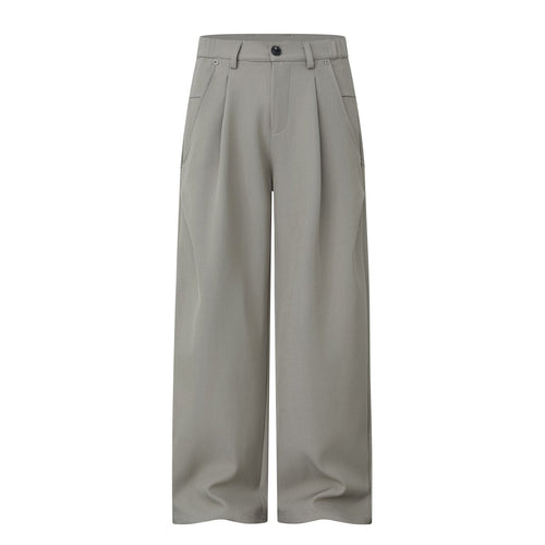 Damen Weite Bundfalten-Hose mit hohem Bund und weitem Bein Nord Taschen
