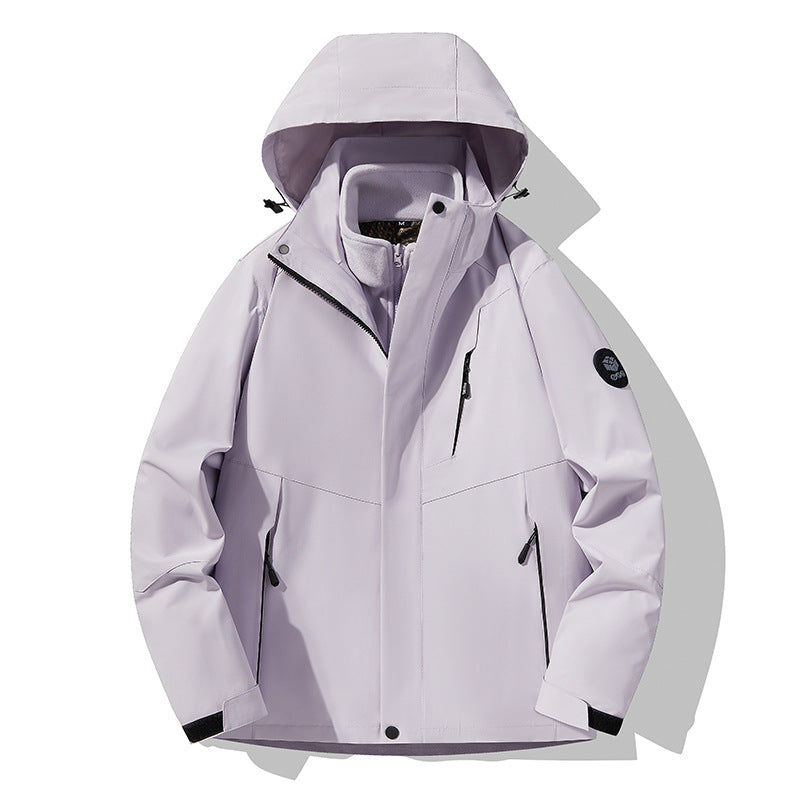 Herren Softshell-Outdoorjacke mit abnehmbarer Fleece‑Innenlage, verstellbarer Kapuze und wasserabweisenden Reißverschlüssen Nord Taschen