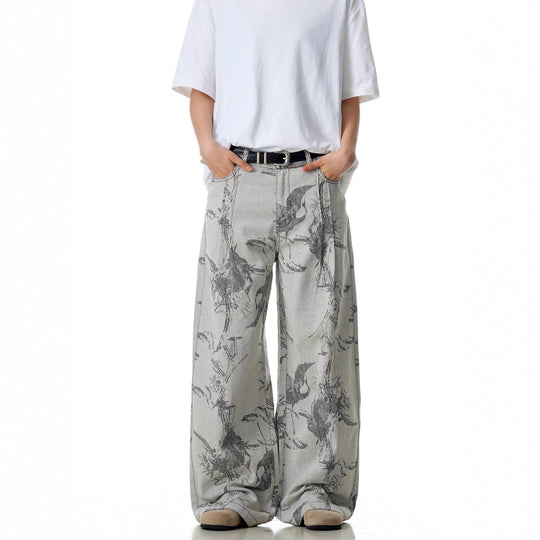 Damen Weitgeschnittene Designer-Jeans Nord Taschen