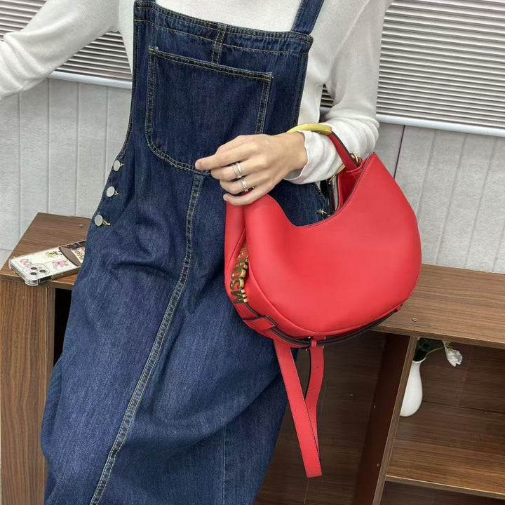 Damen Handtasche mit elegantem Goldgriff Nord Taschen