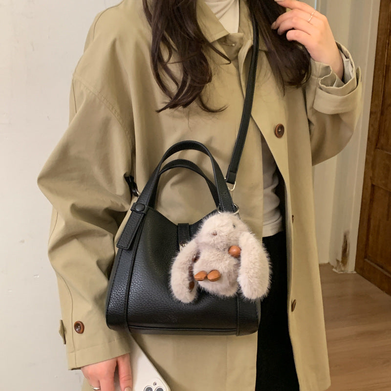 Damen Multifunktionale Handtasche mit abnehmbarem Kuscheltieranhänger Nord Taschen