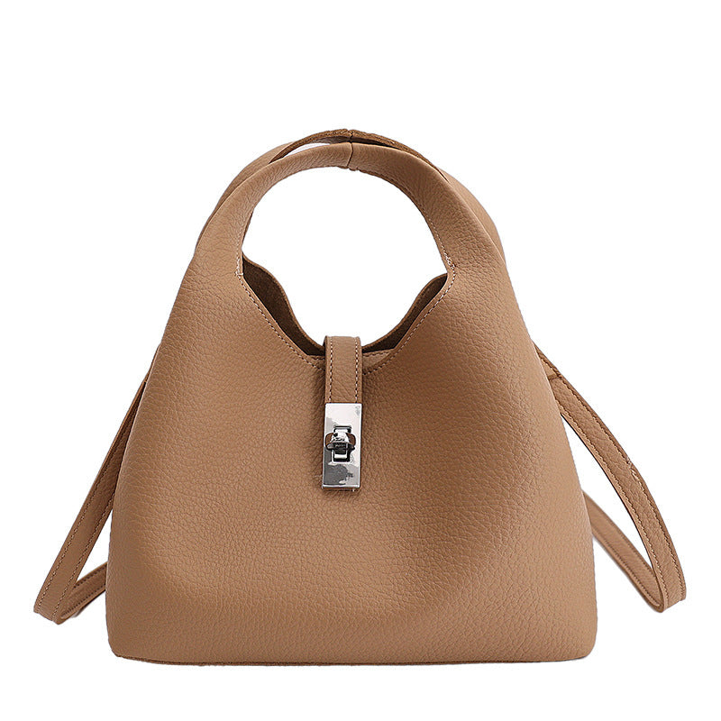 Damen Hobo-Tasche aus strukturiertem Kunstleder mit elegantem Verschluss Nord Taschen