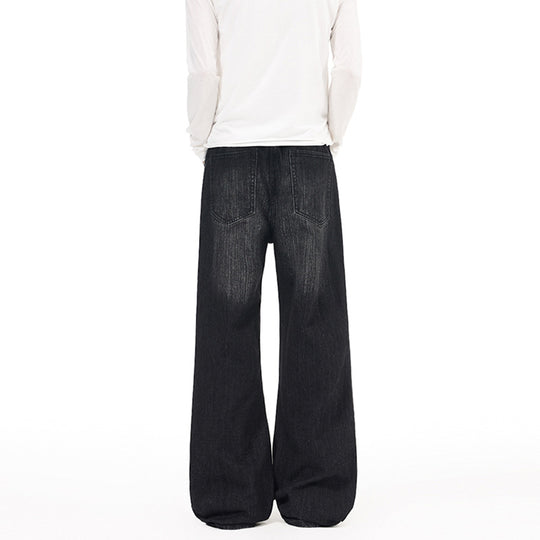 Herren Extraweit geschnittene Vintage-Baggy-Jeans mit tiefem Schritt und ausladendem Saum Nord Taschen