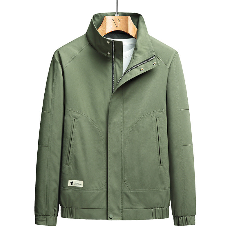 Herren Leichte Softshell-Übergangsjacke im Utility-Minimalstil mit hochschließendem Stehkragen und verdecktem Reißverschluss Nord Taschen