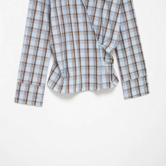 Damen Wickelbluse mit Knoten-Detail und klassischem Hemdkragen Nord Taschen