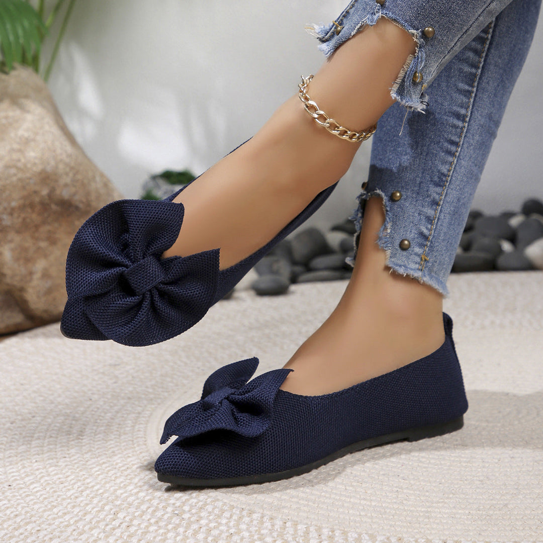 Damen Ballerinas mit dekorativem Schleifendetail und bequemem Fußbett