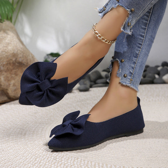 Damen Ballerinas mit dekorativem Schleifendetail und bequemem Fußbett