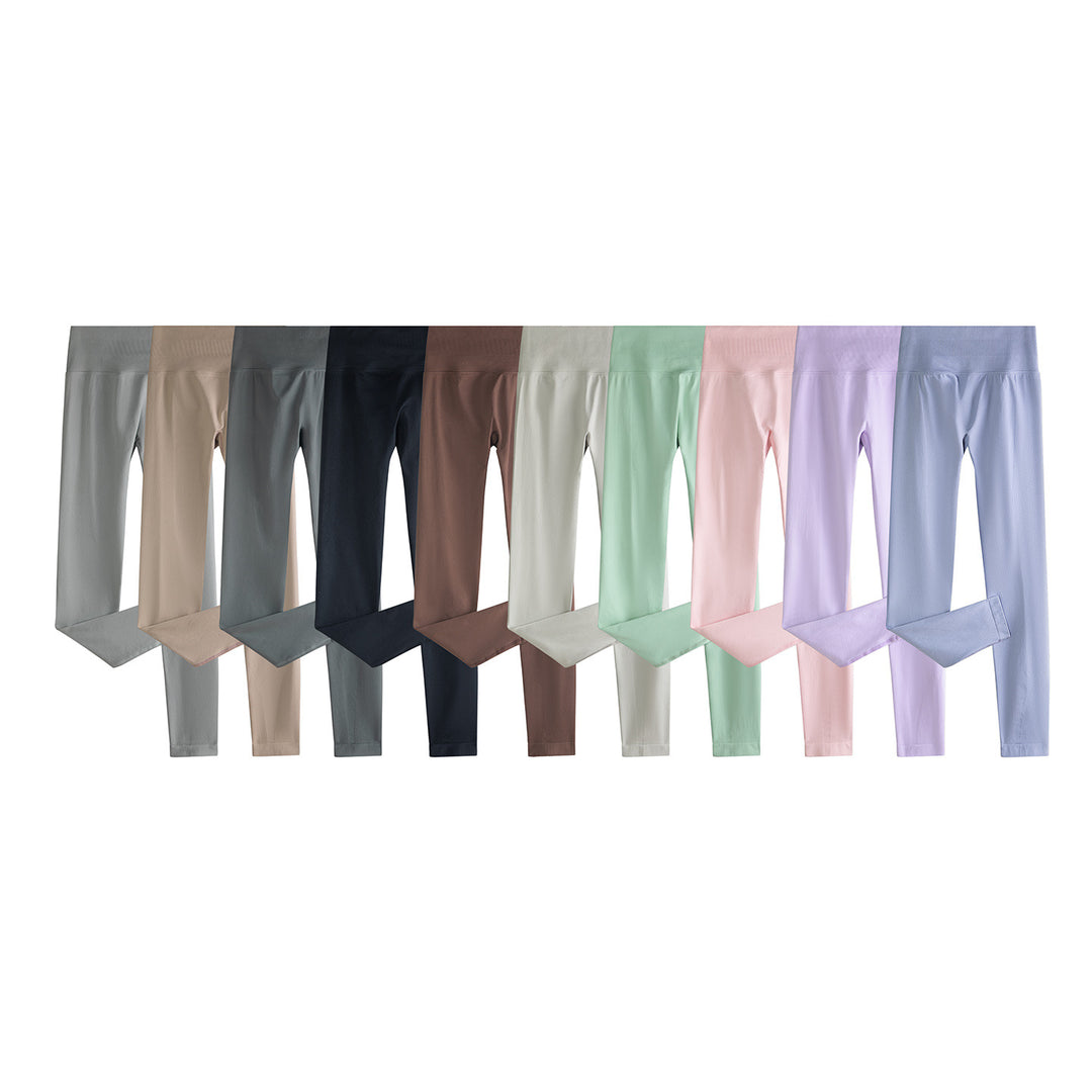 Damen Nahtlose High-Waist Leggings mit breitem Komfortbund Nord Taschen