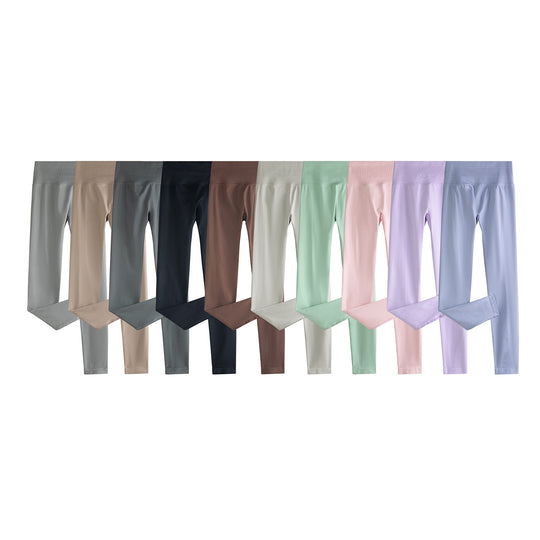 Damen Nahtlose High-Waist Leggings mit breitem Komfortbund Nord Taschen