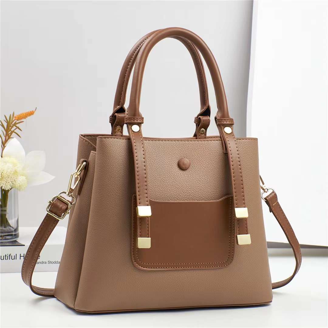 Damen elegante Handtasche mit abnehmbarem Schultergurt und praktischem Frontfach Nord Taschen