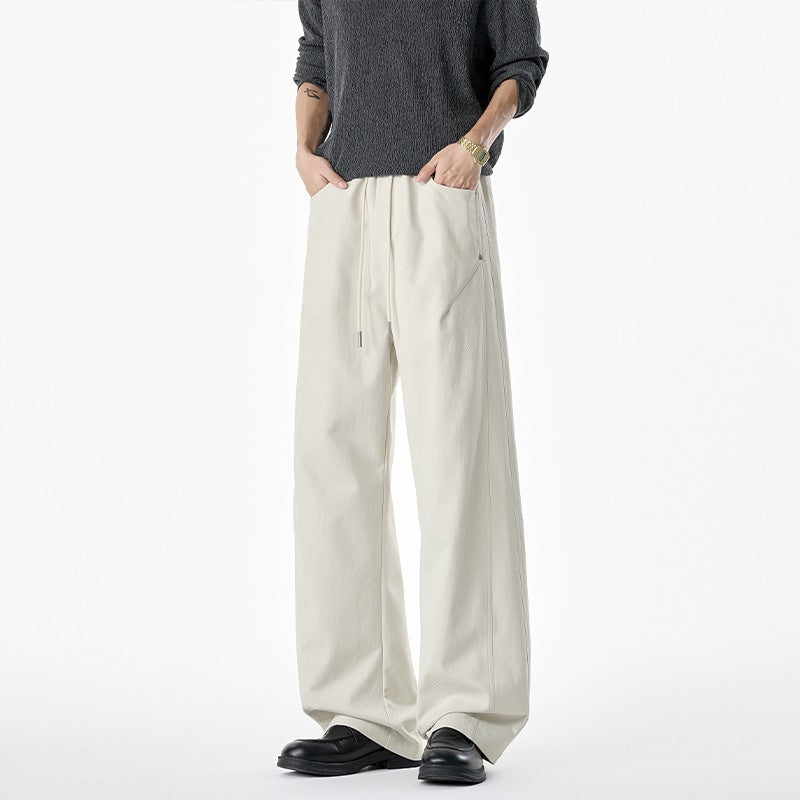 Damen Weit geschnittene Loungehose mit Kordelzug, hoher Taille und tiefen Eingrifftaschen Nord Taschen