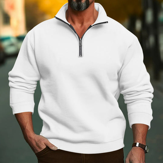 Herren Komfort-Halbzip-Sweatshirt aus French-Terry mit Stehkragen Nord Taschen
