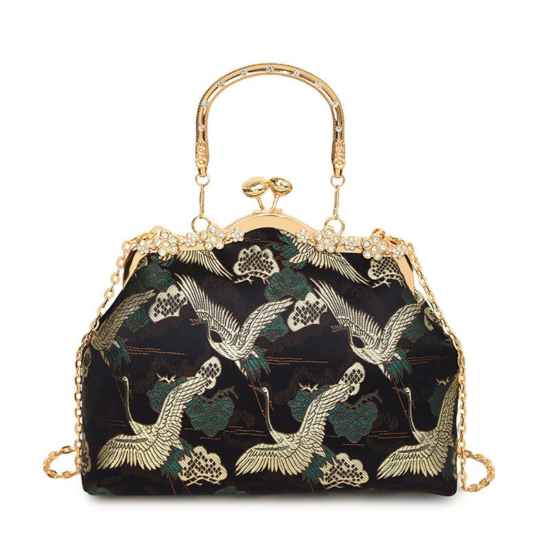 Damen elegante Handtasche mit aufwendigem Vogel-Design Nord Taschen