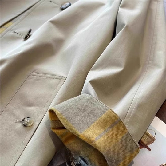 Damen Eleganter Trenchcoat mit doppelter Knopfleiste aus hochwertigem Material Nord Taschen