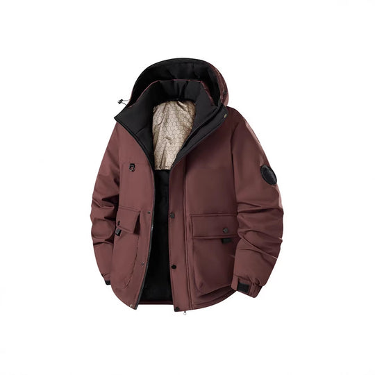 Herren Isolierter Urban-Parka mit Stehkragen und verdeckter Kapuze Nord Taschen