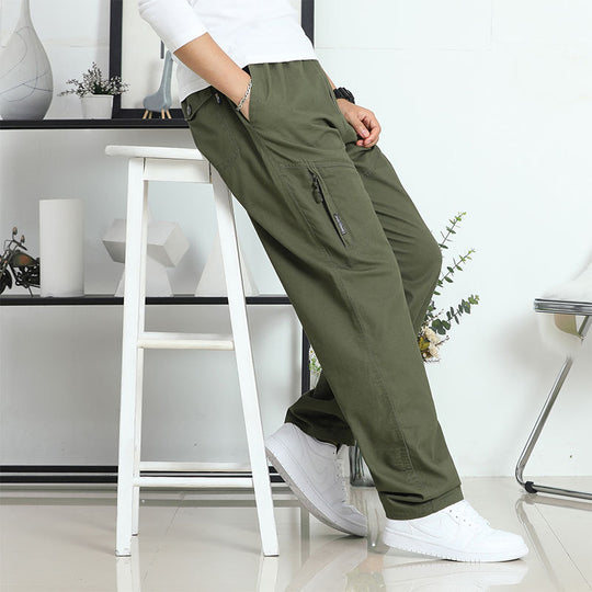 Herren Weite Cargohose im Utility‑Stil mit seitlicher Reißverschlusstasche und ergonomischen Nähten Nord Taschen