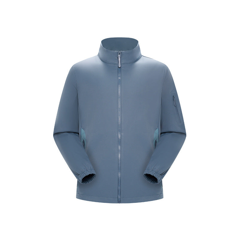 Unisex Leichte Softshell-Jacke mit Stehkragen, durchgehendem Reißverschluss und Ärmeltasche Nord Taschen