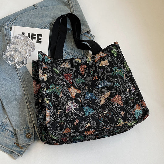 Damen Tragetasche mit floralem Motiv und robusten Griffen Nord Taschen