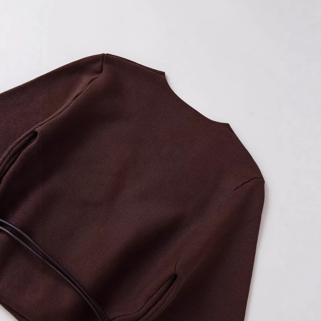 Damen Wickelcardigan aus Feinstrick mit Kimonoärmeln und Taillengürtel Nord Taschen