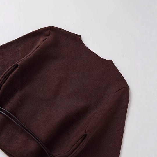 Damen Wickelcardigan aus Feinstrick mit Kimonoärmeln und Taillengürtel Nord Taschen