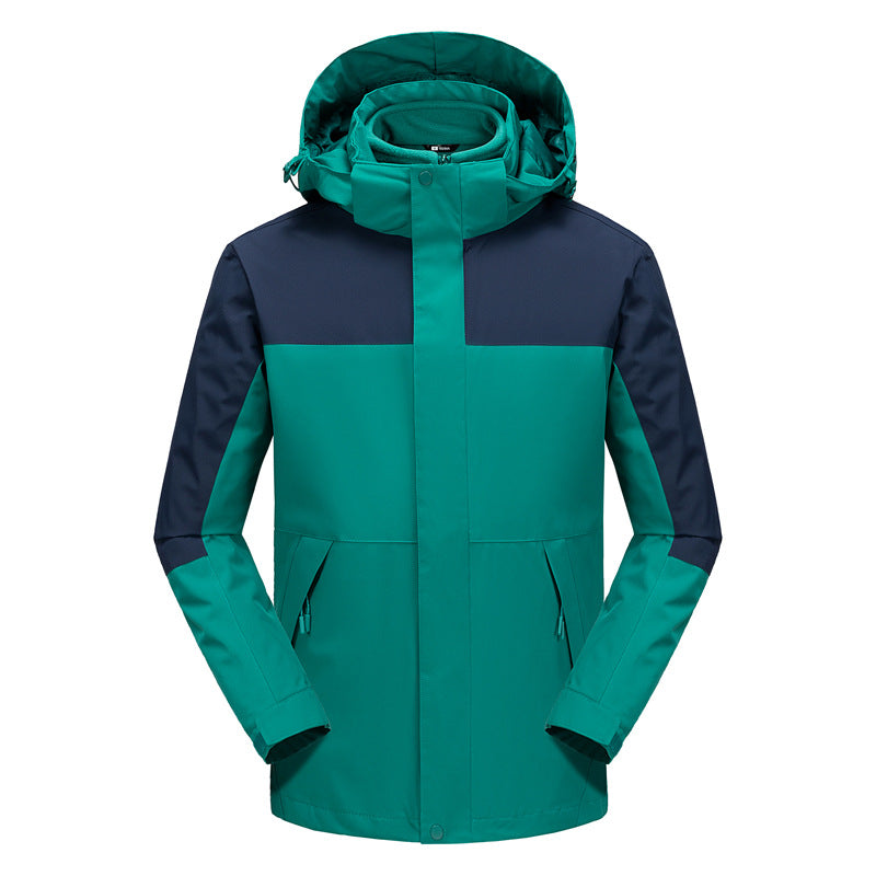 Herren Wasserabweisende Softshell-Jacke mit verstellbarer Kapuze und verdeckten Reißverschlusstaschen Nord Taschen