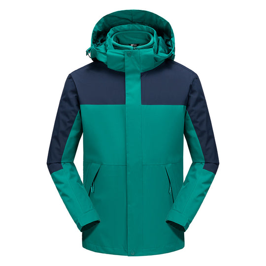 Herren Wasserabweisende Softshell-Jacke mit verstellbarer Kapuze und verdeckten Reißverschlusstaschen Nord Taschen