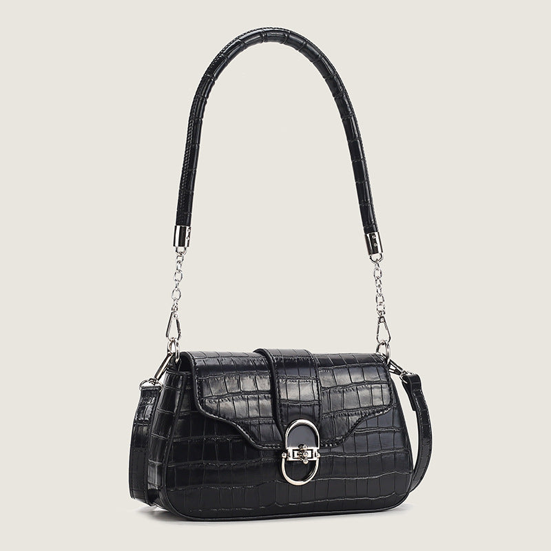 Damen Umhängetasche mit elegantem Kroko-Design und praktischem Schulterriemen Nord Taschen