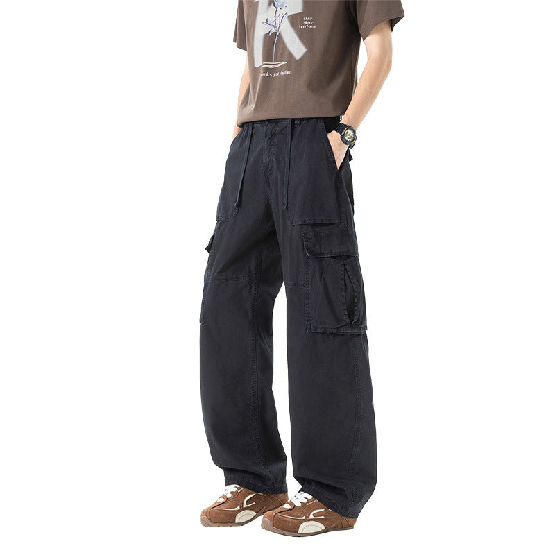 Herren Extraweite Utility-Cargo-Hose im Baggy‑Cut mit elastischem Bund und Mehrfachklappentaschen Nord Taschen