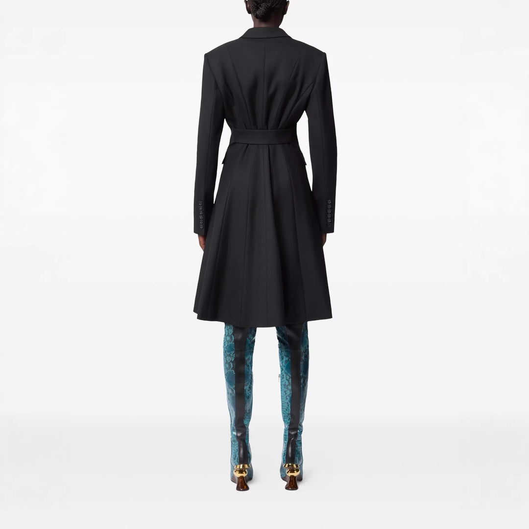 Damen Langblazer im minimalistischen Doppelreiher mit verstärkten Schultern Nord Taschen