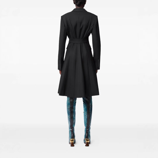 Damen Langblazer im minimalistischen Doppelreiher mit verstärkten Schultern Nord Taschen