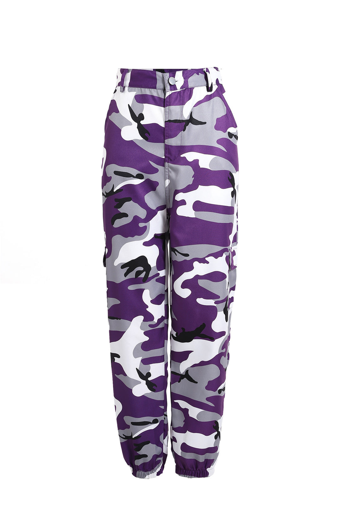 Damen Cargo-Jogginghose mit Camouflage-Muster und elastischen Bündchen Nord Taschen