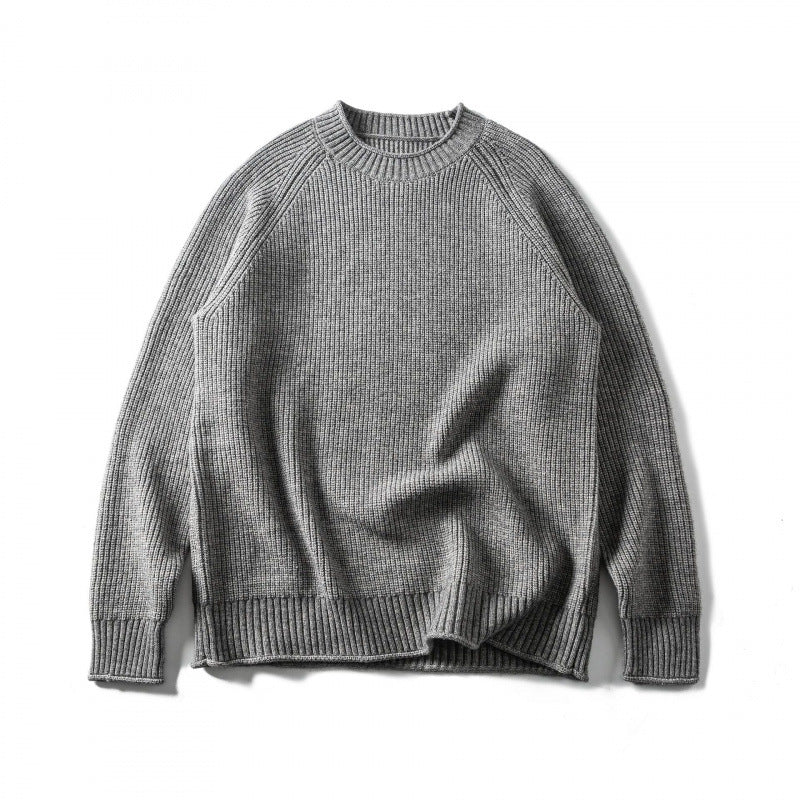 Unisex Grobgestrickter Rundhals-Pullover im Oversize-Boxy-Cut mit Raglanärmeln Nord Taschen