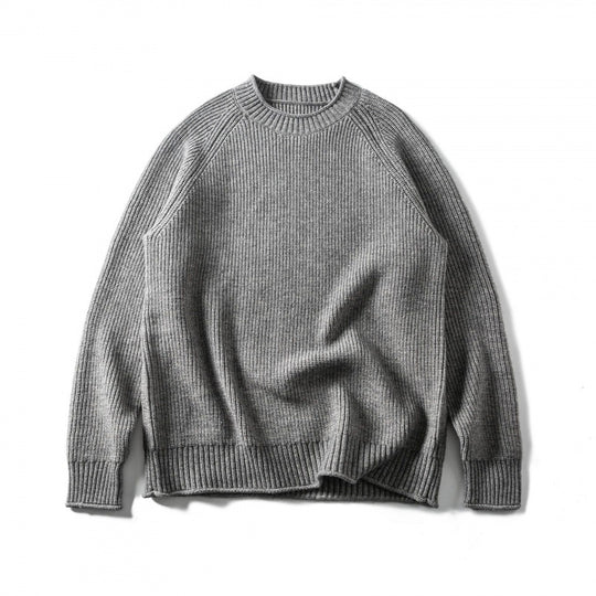 Unisex Grobgestrickter Rundhals-Pullover im Oversize-Boxy-Cut mit Raglanärmeln Nord Taschen