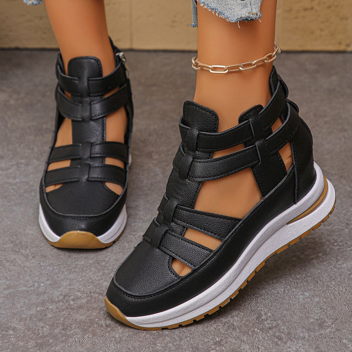 Damen sportive Sneaker-Sandalen mit atmungsaktiven Riemen und rutschfester Sohle