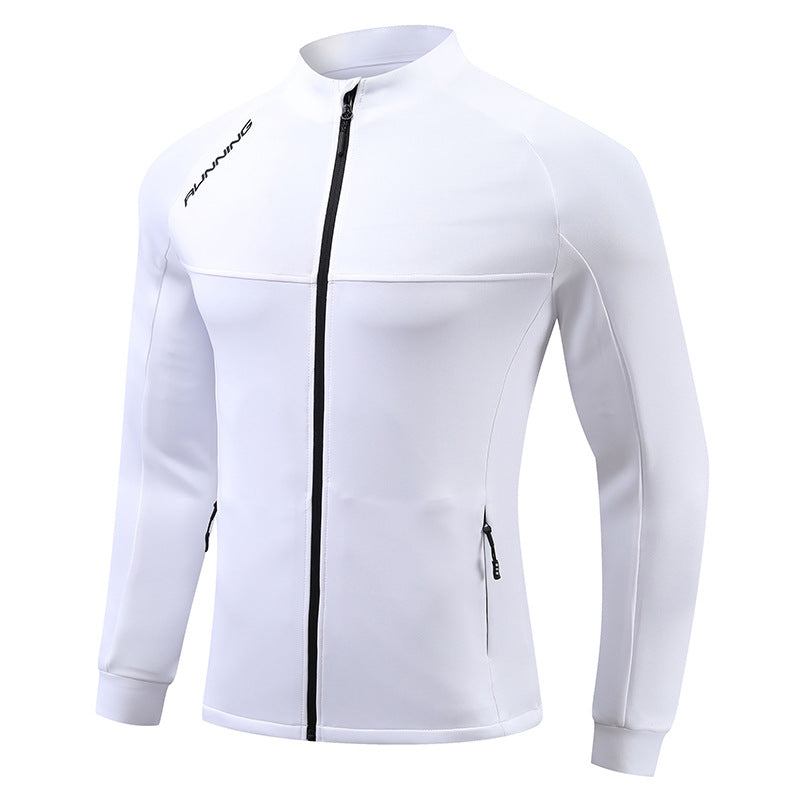 Herren Lauf-Trainingsjacke mit windabweisendem Stretch, Slim-Fit und Reißverschlusstaschen Nord Taschen
